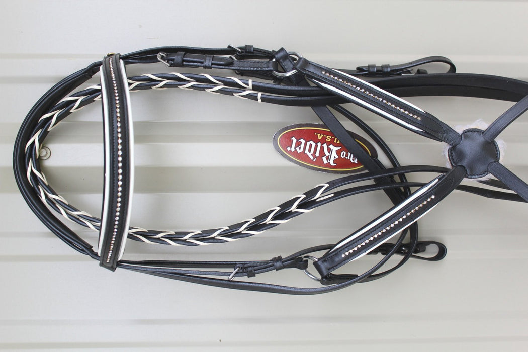 Horse English Show Padded Bridle Crystal Bling Browband White 80314P