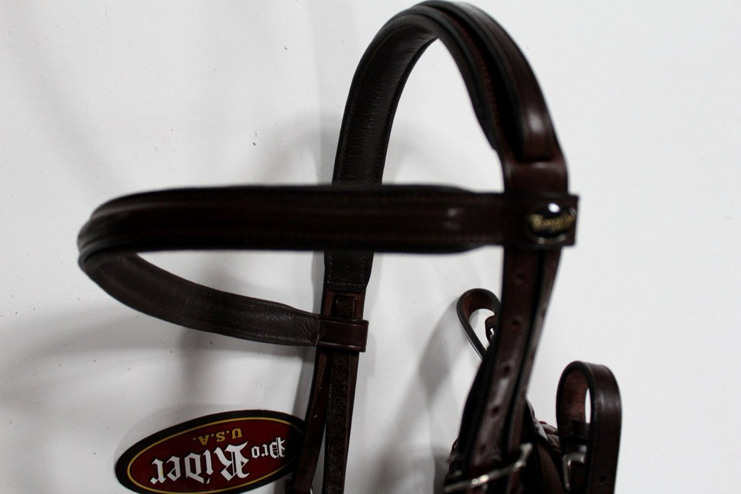 Horse English Show Padded Bridle Crystal Bling Browband Brown 80318BR