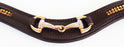 English Horse Dressage Bridle Padded Leather Browband 803432