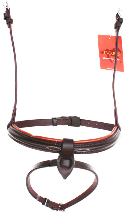 Horse English Padded Leather Flash  Cavesson Noseband Brown Full 803446F
