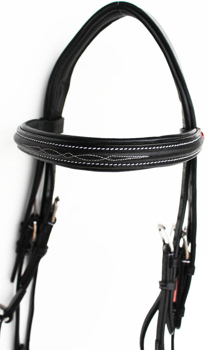 Horse English Padded Leather Jumping Adjustable Figure 8 Bridle Full 803447