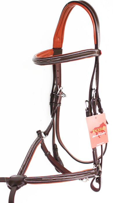 Horse English Padded Leather Jumping Adjustable Figure 8 Bridle Full 803447