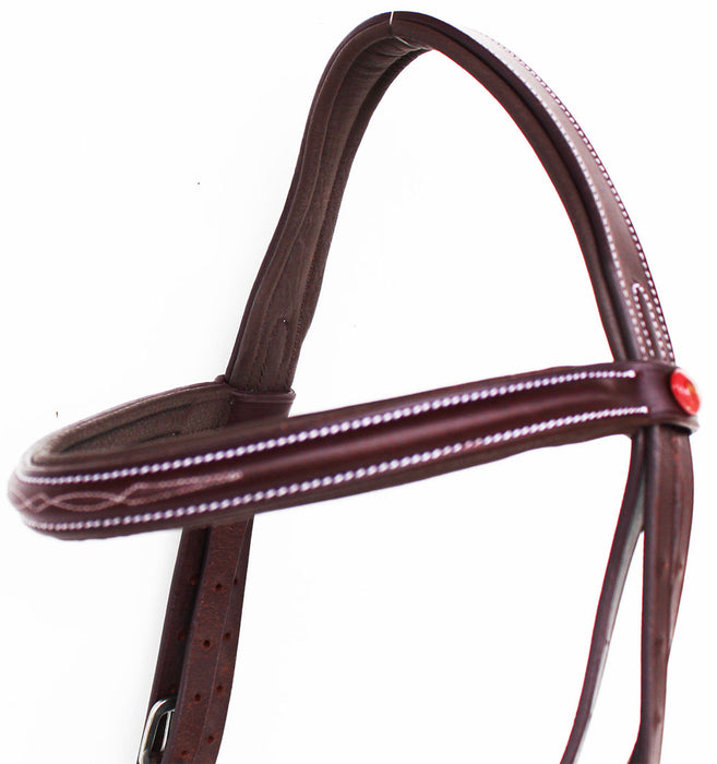 Horse English Padded Leather Jumping Adjustable Figure 8 Bridle Full 803447