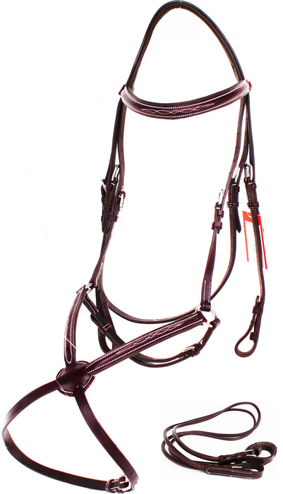 Horse English Padded Leather Jumping Adjustable Figure 8 Bridle Full 803447