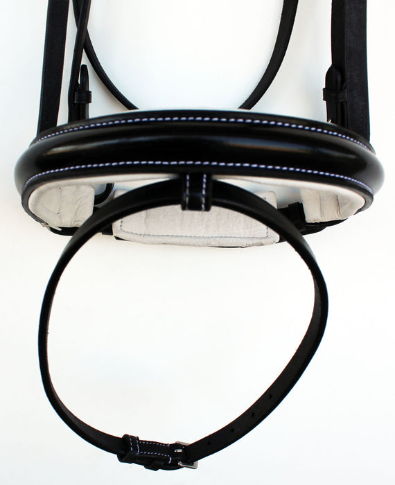 English Horse All Purpose Padded Leather Removeable Flash Bridle Reins 803476
