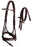 English Horse All Purpose Padded Leather Flash Bridle Reins Brass 803479