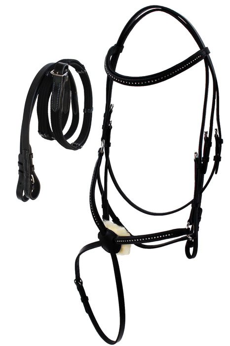 Horse English Figure Eight Brown Leather Jumping Hunter Bridle Reins 805EB05