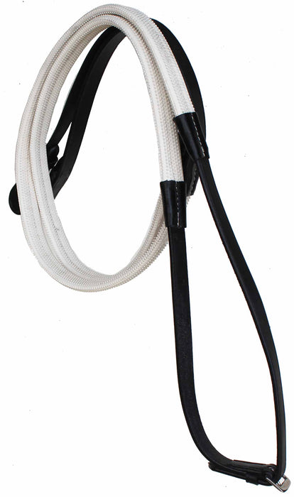 54" Horse English Black Leather Rubber Grip Schooling TRAINING Reins 805LR23