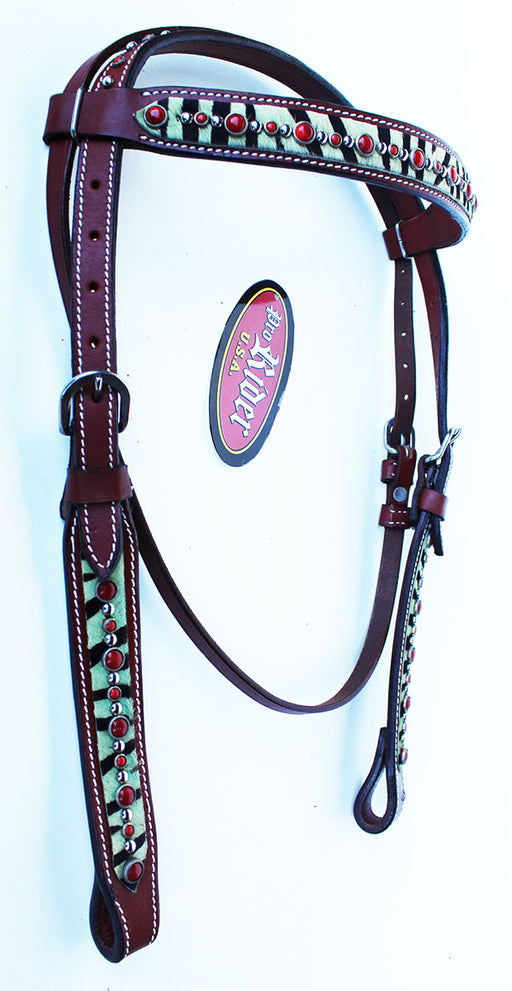 Horse Show Tack Horse Bridle Western Leather Headstall  8218HB