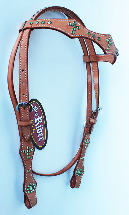 Horse Show Tack Horse Bridle Western Leather Headstall  8224HB