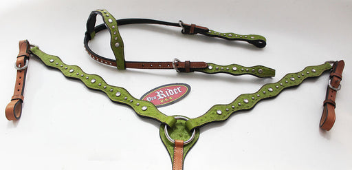 Horse Show Tack Horse Bridle Western Leather Headstall BreastCollar 8230A