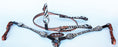 Horse Show Tack Bridle Western Leather Headstall Breast Collar Blue Bling 8409