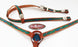 Horse Show Tack Bridle Western Leather Headstall Breast Collar Blue 8432