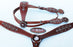 Horse Show Tack Bridle Western Leather Rodeo Headstall Breast Collar Brown 8509