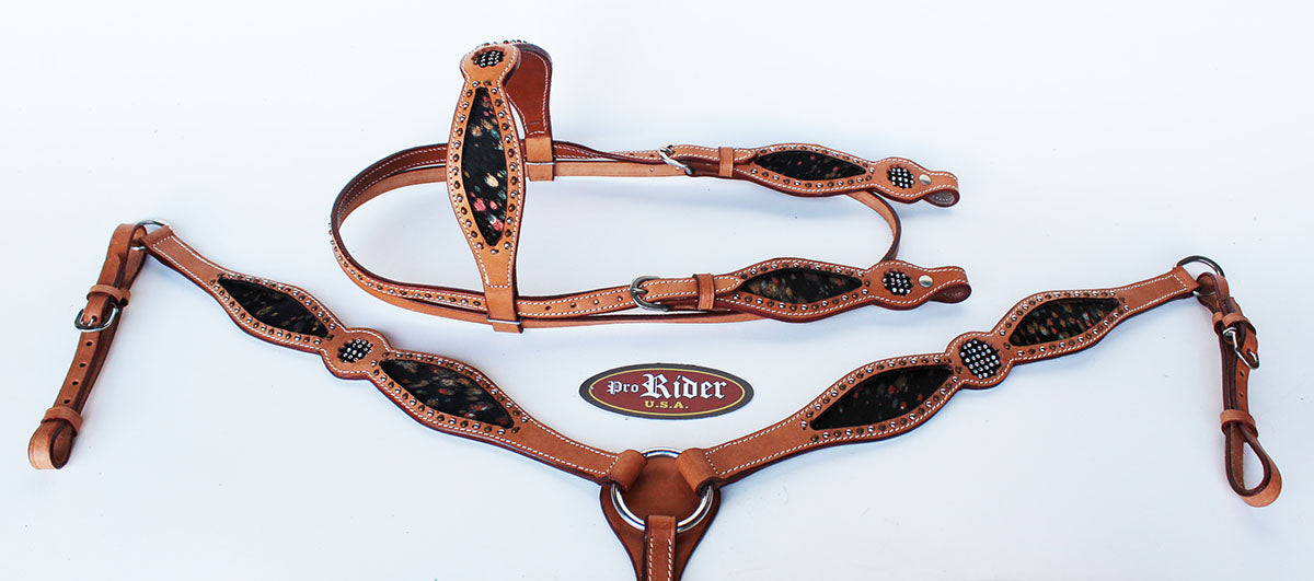 Horse Show Tack Bridle Western Leather Rodeo Headstall Breast Collar Rodeo 85102