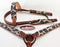 Horse Show Tack Bridle Western Leather Rodeo Headstall Breast Collar Hairon 8521