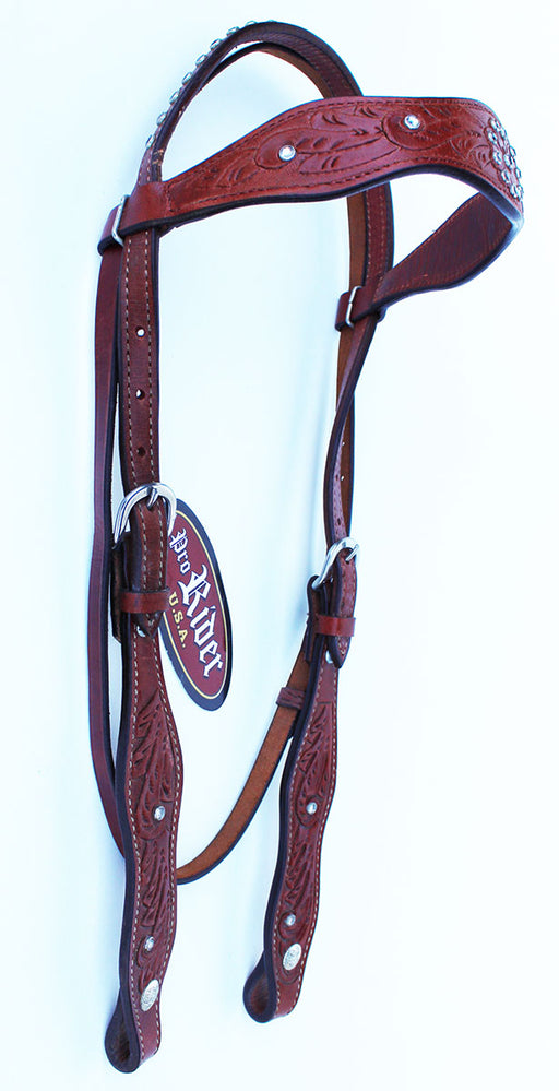 Show Tack Bridle Western Leather Rodeo Headstall  8541H