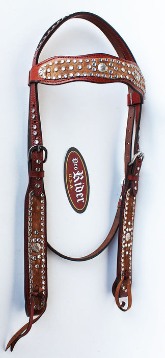 Show Tack Bridle Western Leather Rodeo Headstall  8599H