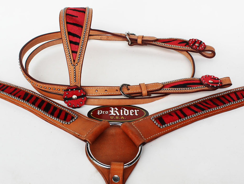 Horse Tack Bridle Western Leather Headstall Breast Collar 8801B