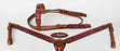 Horse Show Bridle Western Leather Rodeo Headstall Breast Collar Red Hair 8812B