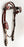 Horse Show Bridle Western Leather Rodeo Headstall Red 8821HB