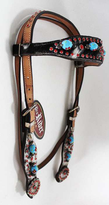 Horse Show Bridle Western Leather Rodeo Headstall Red 8822HB