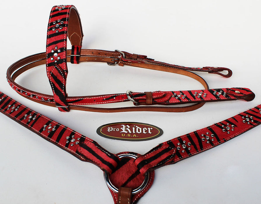 Horse Show Bridle Western Leather Rodeo Headstall Breast Collar 8831B