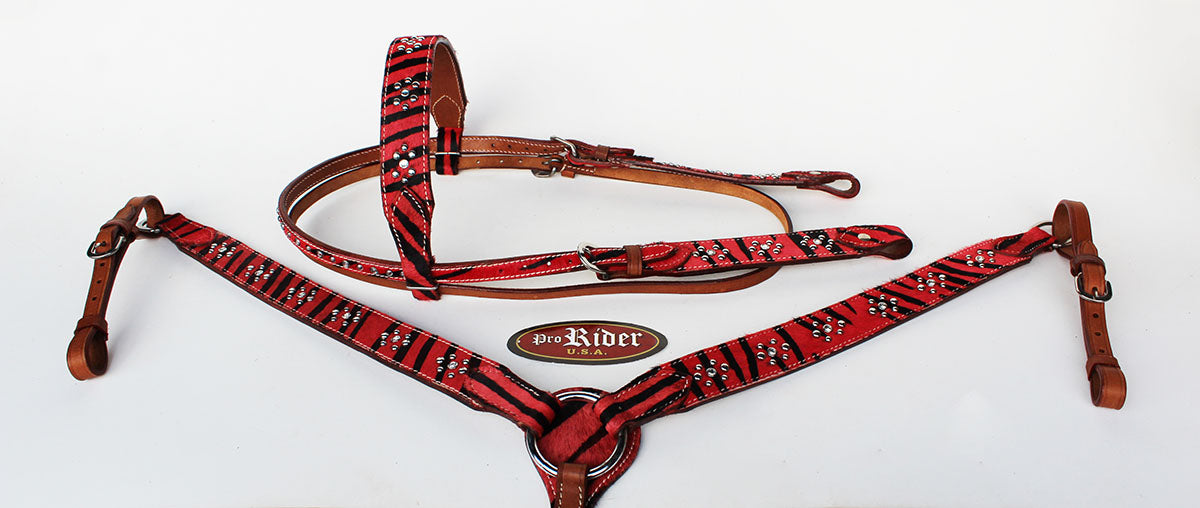 Horse Show Bridle Western Leather Rodeo Headstall Breast Collar 8831B