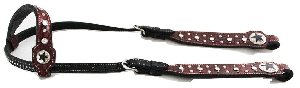 Horse Show Bridle Western Leather Rodeo Headstall Breast Collar Red 8835HA