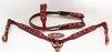 Horse Show Bridle Western Leather Rodeo Headstall Red 8837B