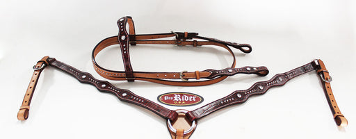 Horse Tack Bridle Western Leather Headstall Breast Collar 8839B