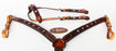 Horse Show Bridle Western Leather Rodeo  Headstall Red 8840A