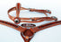 Horse Show Tack Bridle Western Leather Headstall Breast Collar Orange 8907