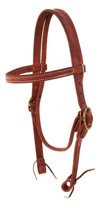 Horse Western Amish Made Working Tack 1" Leather Headstall 975H1010