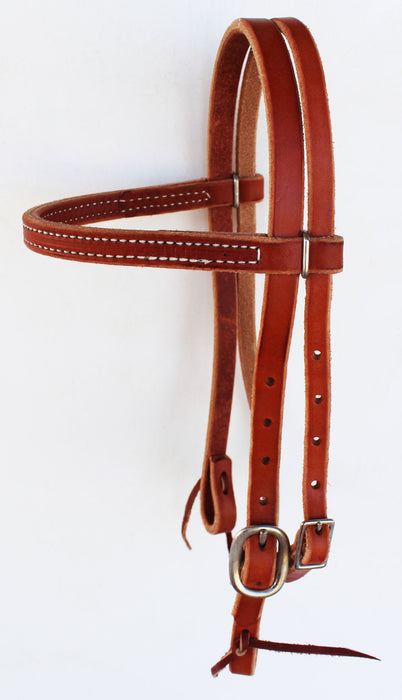 Pony Western Amish Made In USA Hermann Oak Leather Browband Headstall 975P600