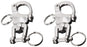 Lot of 2 110MM Stainless Steel Multi-Purpose Jaw Swivel Snap Shackle 98496C