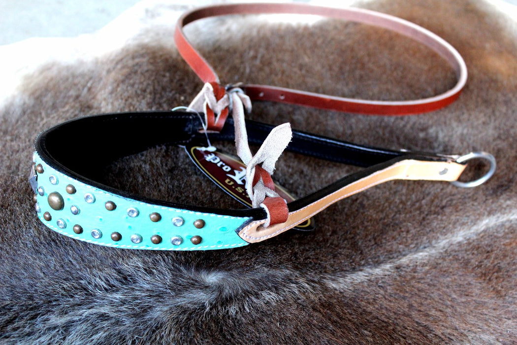 Horse Bridle Western Barrel Racing Tack Rodeo NOSEBAND Turquosie 99211