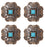 1-1/2" Set of 4 Copper Cross Tack Belt Bag Jewelry Decorative Conchos CO210B