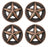 Set of 4 Screw Back 1-1/4" Western Tack Copper Lone Star Engraved Conchos CO331