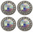 Set of 4 Conchos Western Saddle Tack Clear Co384