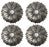 Set of 4 Conchos Western Saddle Tack Engraved Rhinestone Co523