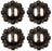 Set of 4 Conchos Western Saddle Tack  1-1/2" Copper Slotted Co527