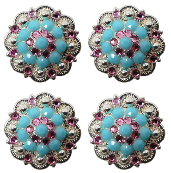 4 Conchos Rhinestone Horse Saddle Western  Berry CO53