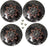 Set of 4 Conchos Western Saddle Tack 1-1/4" Engraved Copper Flower Co554
