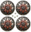 Set of 4 Conchos Western Saddle Tack 1-1/4" Engraved Copper Floral Co564