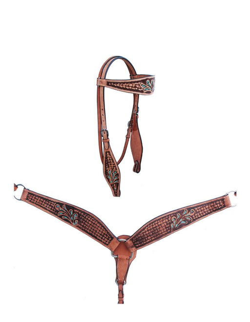 Horse Tack Bridle Western Leather Browband Headstall  Breast Collar 805092